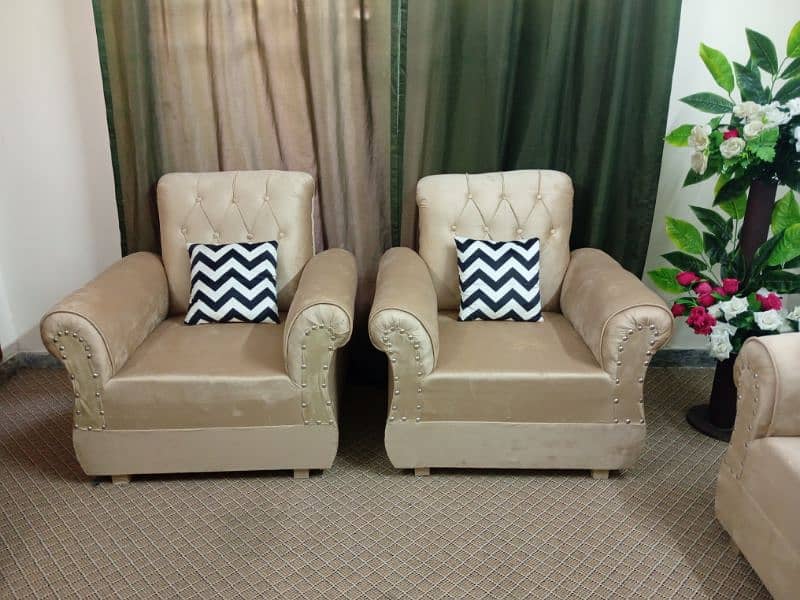 5 seater velvet sofa with cushions/ sofa set 3