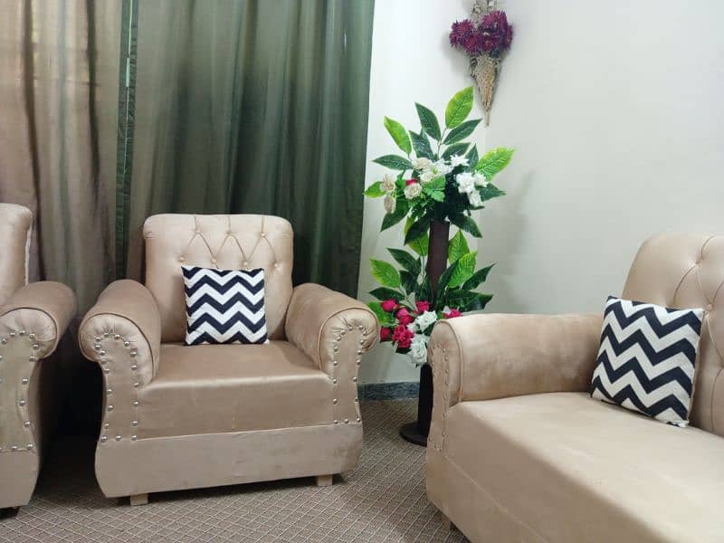 5 seater velvet sofa with cushions/ sofa set 4