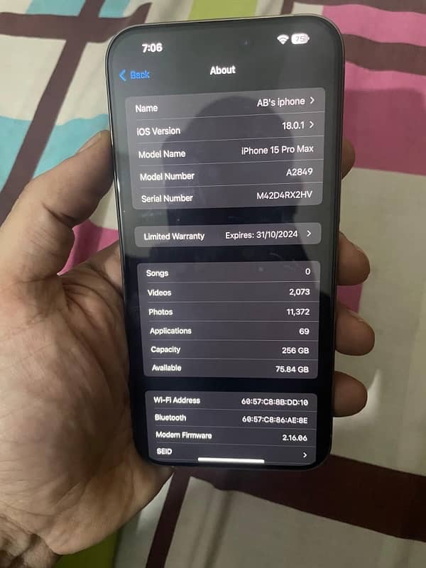 iphone 15 pro max 256 gb factory unlock LLA 4