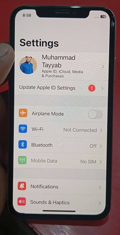 I phone x 64 GB non PTA 10.9 condition Bettary Health 73 2