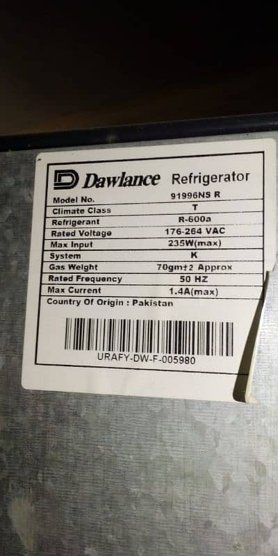 Dawlance refrigerator 7