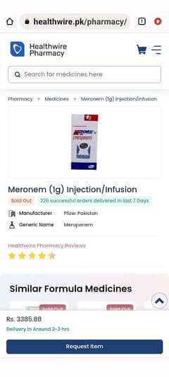 merem 1g injection 0