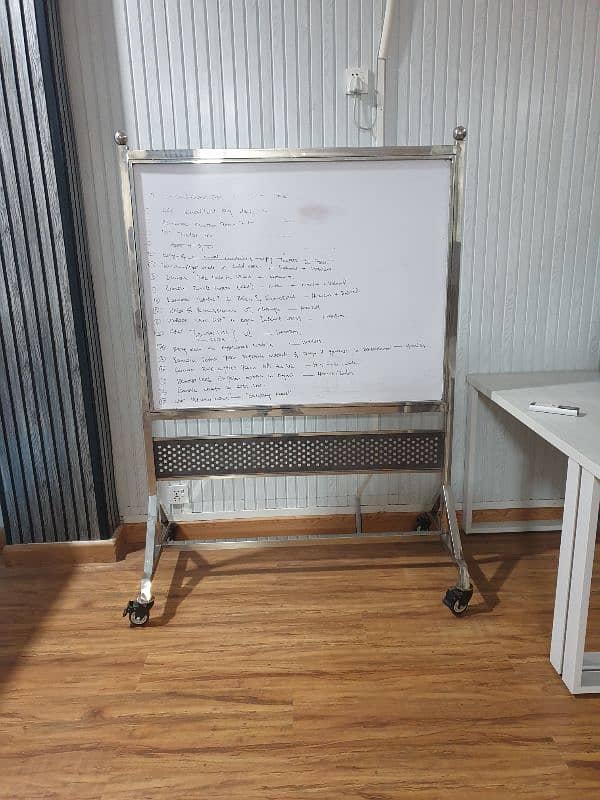 Glass whiteboard with movable stand 1