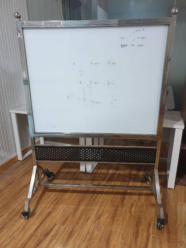 Glass whiteboard with movable stand 2