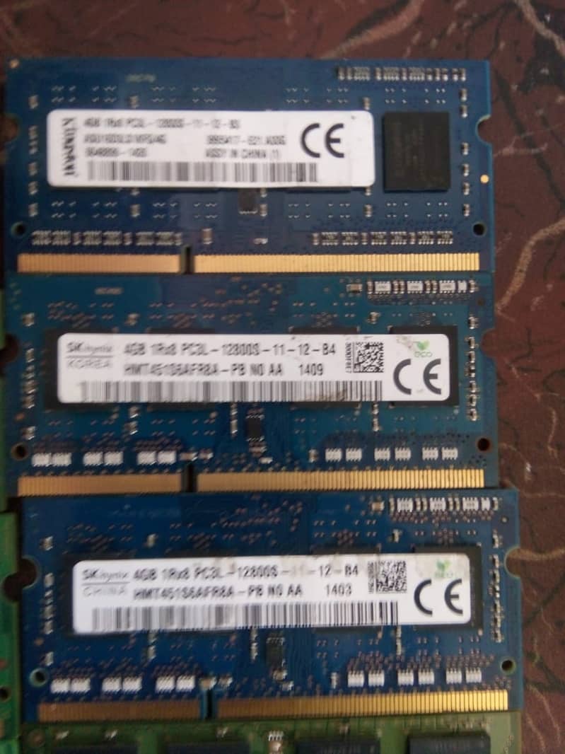 4GB  DDR3 PC3L 12800MHZ LAPTOP RAM 1