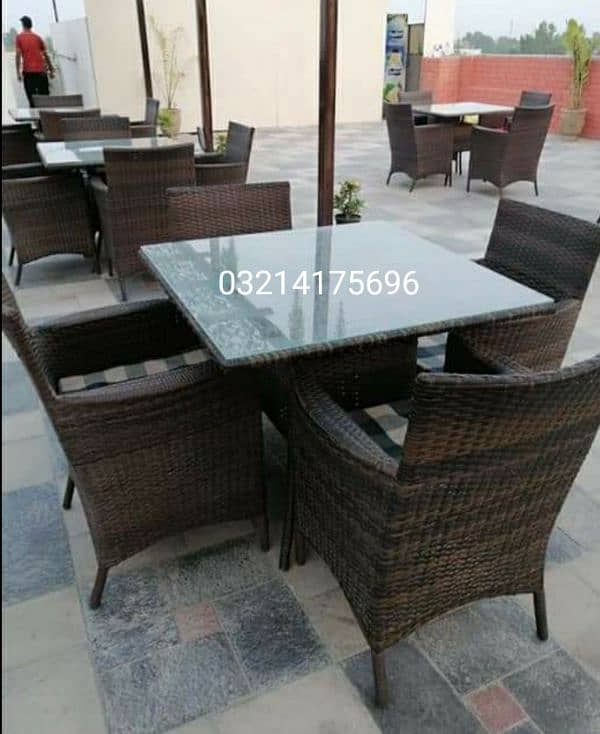 RATTAN OUTDOOR GARDEN UPVC FURNITURE SOFA SET CHAIRS TABLE UMBRELLA 15