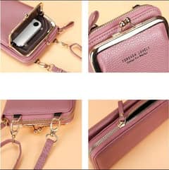 Girls Leather Textures  Shoulder Bag