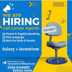 Call center Agent for USA compaign