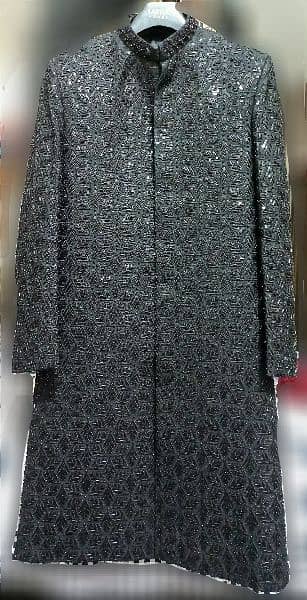 Designer Sherwani for Groom | Black sherwani 5