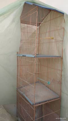 Cage for birds 3 portion cage for birds 4ft