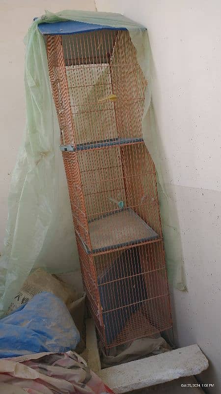 Cage for birds 3 portion cage for birds 4ft 1