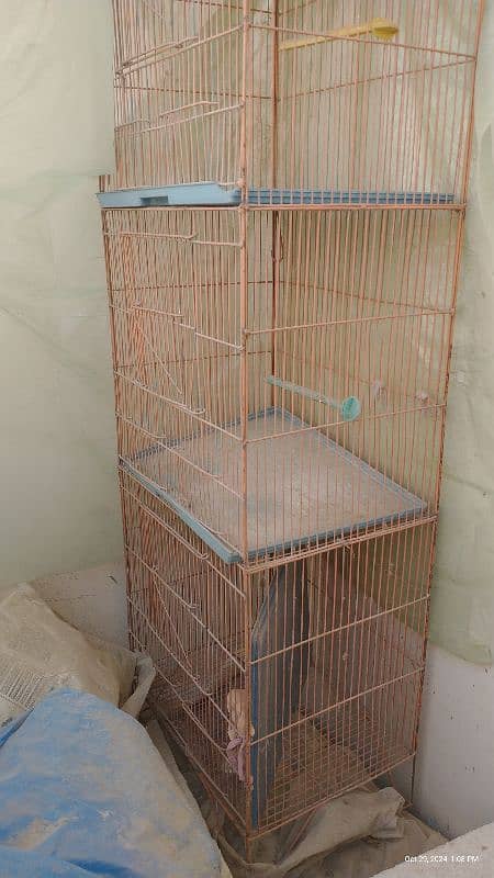 Cage for birds 3 portion cage for birds 4ft 2