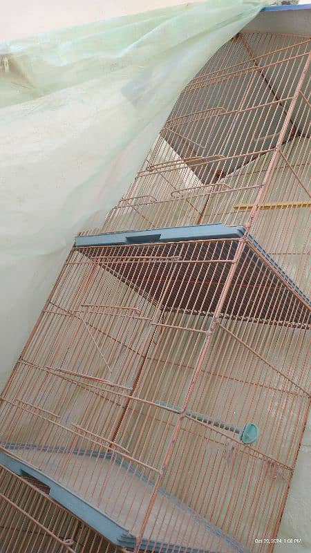 Cage for birds 3 portion cage for birds 4ft 4