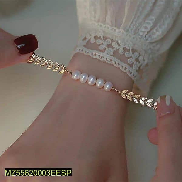 Leaf gold bracelet for girld 2