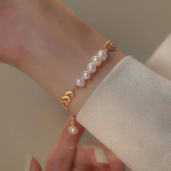 Leaf gold bracelet for girld 4