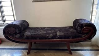 Solid wood couch new condition