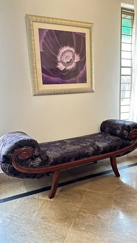 Solid wood couch new condition 1