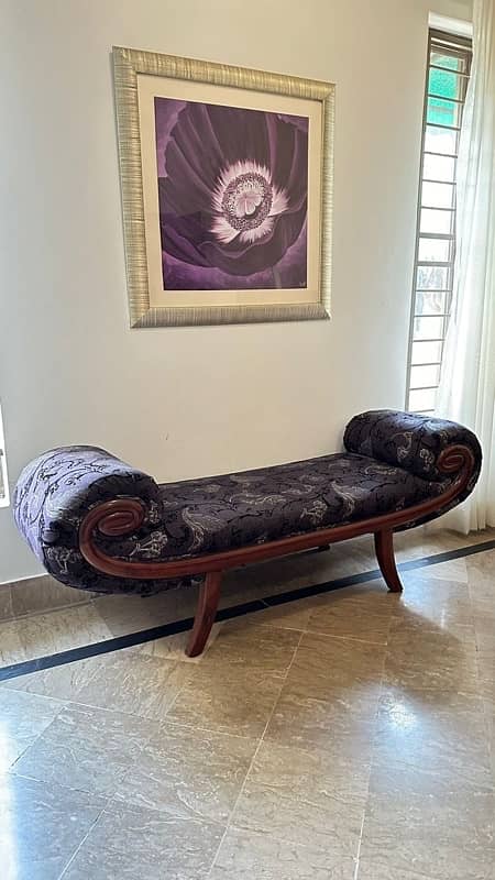 Solid wood couch new condition 2