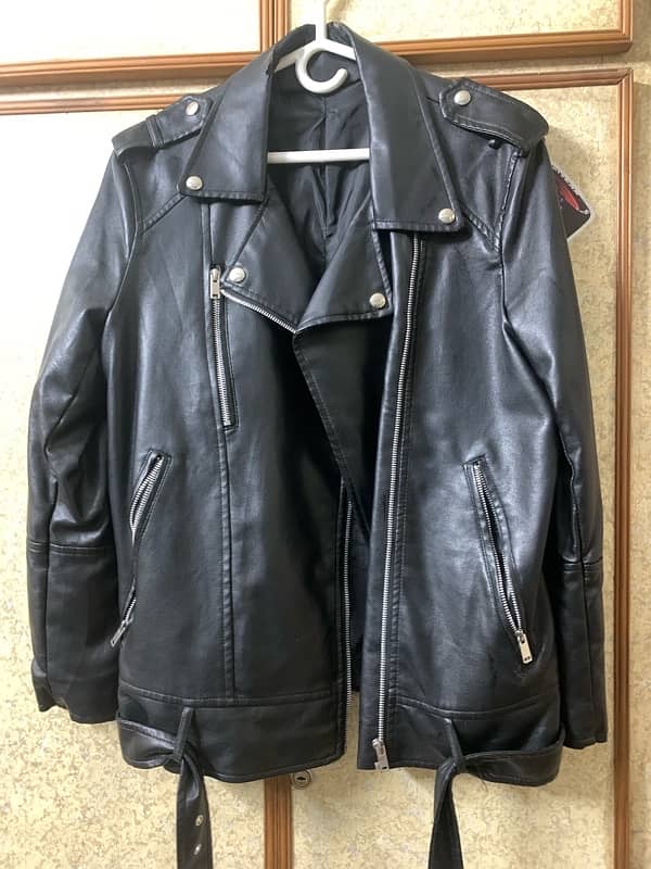 latest design jacket in black leather 1