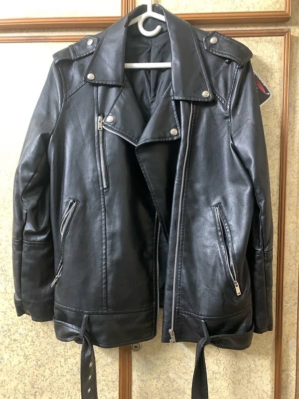 latest design jacket in black leather 3