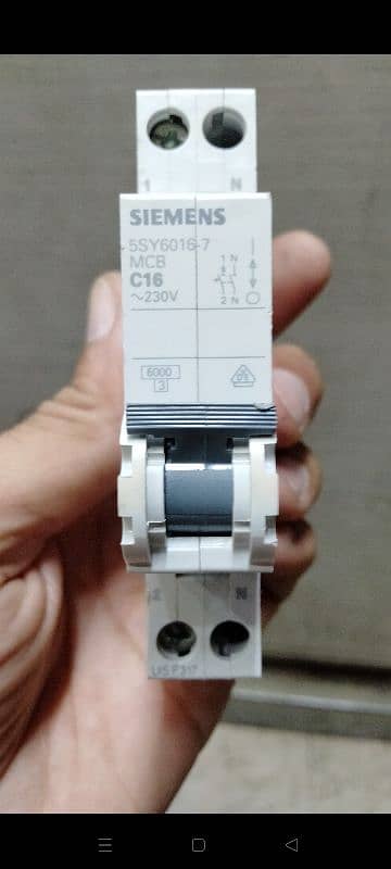 Circuit breaker Mcb  16 Amp 2 pole Siemens Made in Germany 0