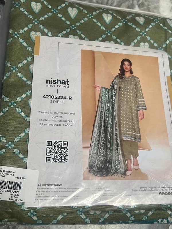 on discounted price, original nishat khadar 3 pc for sale 6