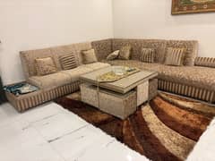 10 seater L shape sofa set with tables