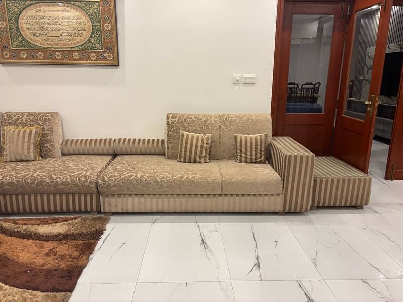 10 seater L shape sofa set with tables 1