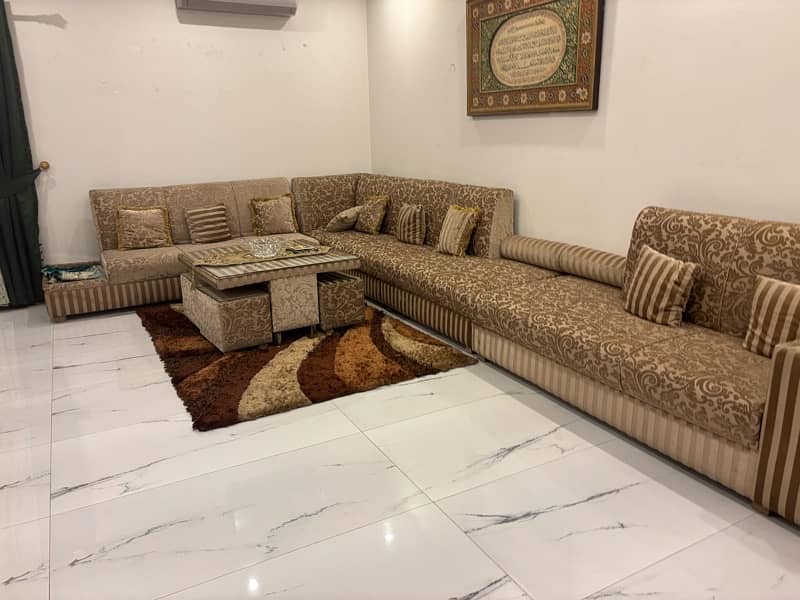 10 seater L shape sofa set with tables 2