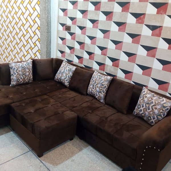 Big sacle 5.6. 7 seater sofa set important fabric  03356184581 13