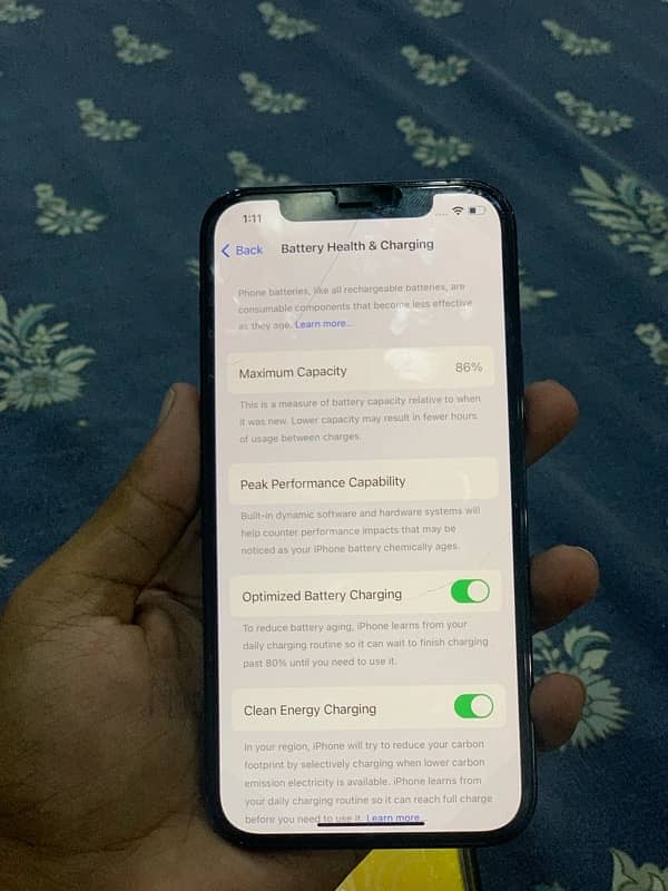 I phone 12 pro blue color factory unlock 256gb 4