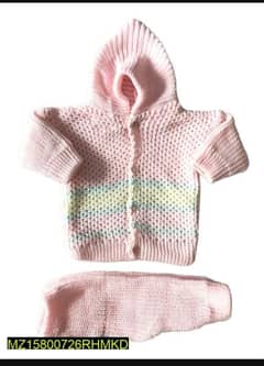 2Pcs New Born Baby Stitched Hoodies And Trousers Girls&Boys