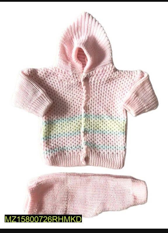 2Pcs New Born Baby Stitched Hoodies And Trousers Girls&Boys 0