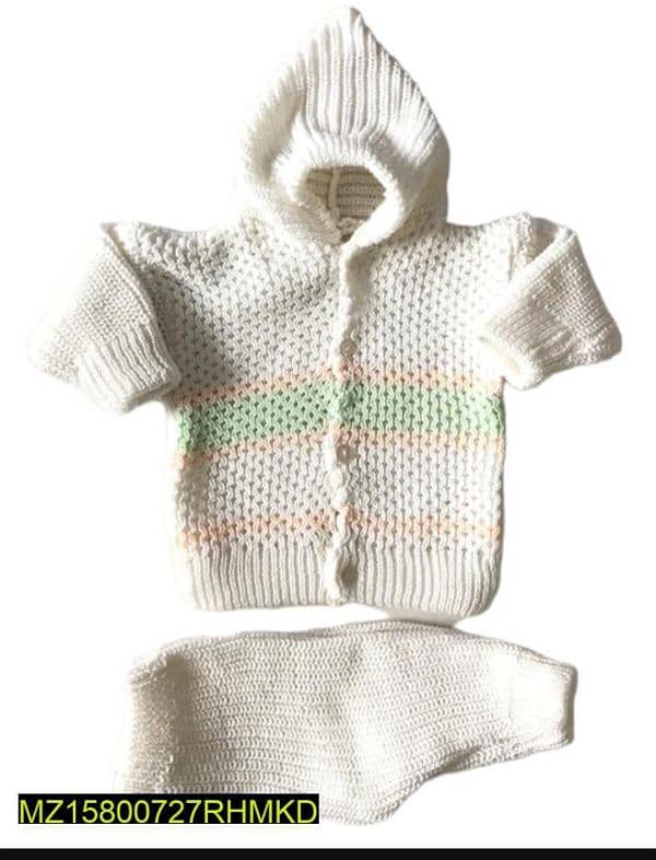 2Pcs New Born Baby Stitched Hoodies And Trousers Girls&Boys 1