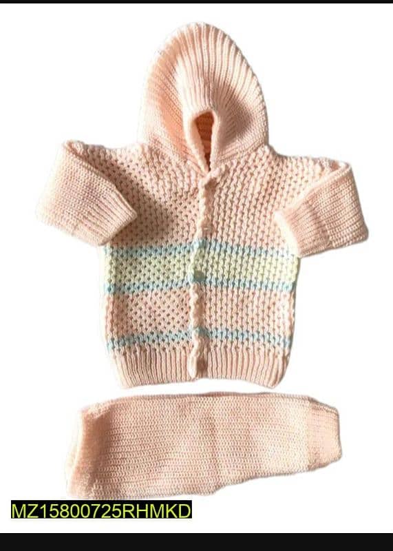 2Pcs New Born Baby Stitched Hoodies And Trousers Girls&Boys 3