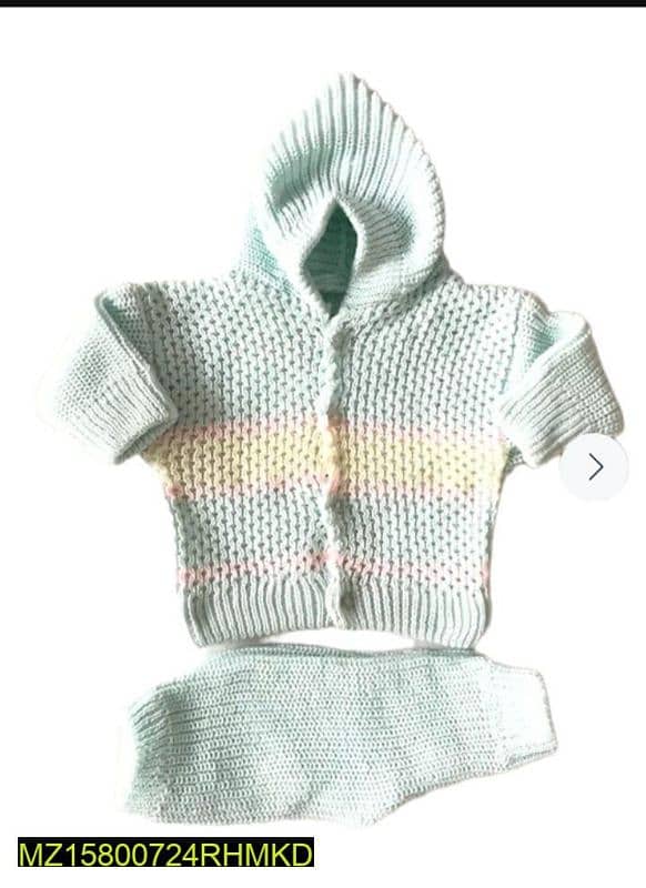 2Pcs New Born Baby Stitched Hoodies And Trousers Girls&Boys 5