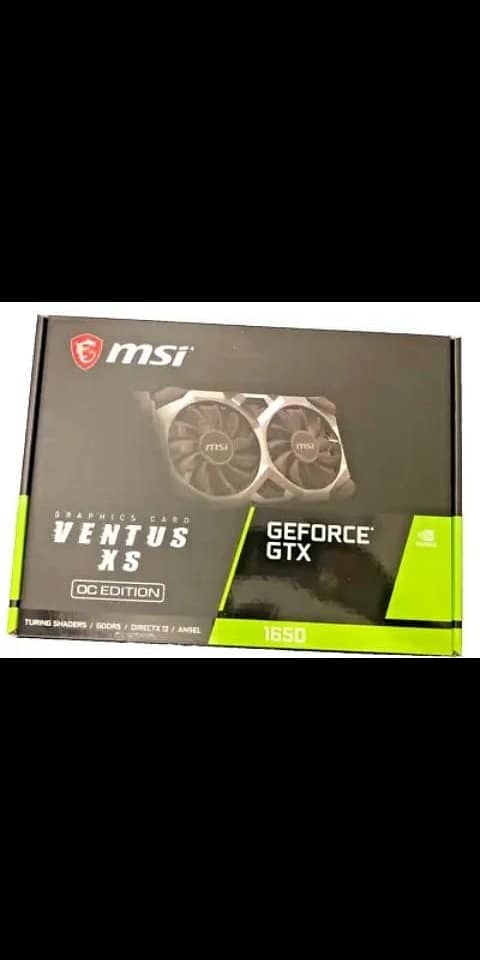 GTX 1650 SEALD CARD WITH BOX 1