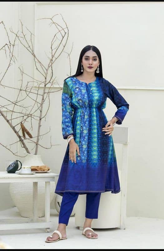 2Pcs Women's unstitched Linen Printed Suit 7