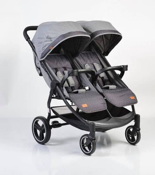 Kidilo Twins Pram 0