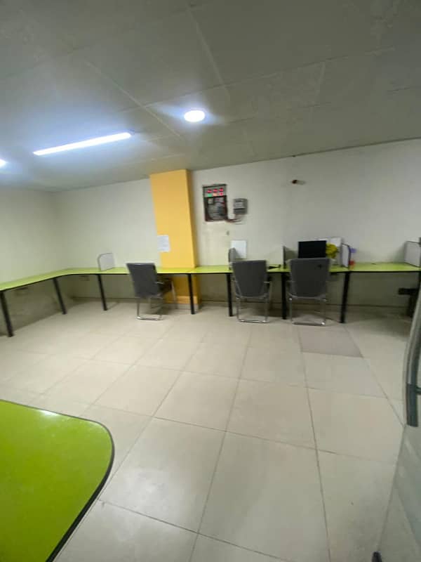 furnish Office for rent in DHA for (Call center + Software house + Marketing office and other setup as you want) 2