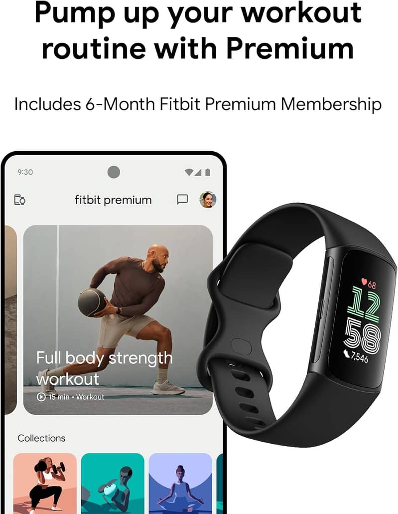 Fitbit Charge 6 Premium Fitness Watch with GPS | Fitbit Health Tracker 9