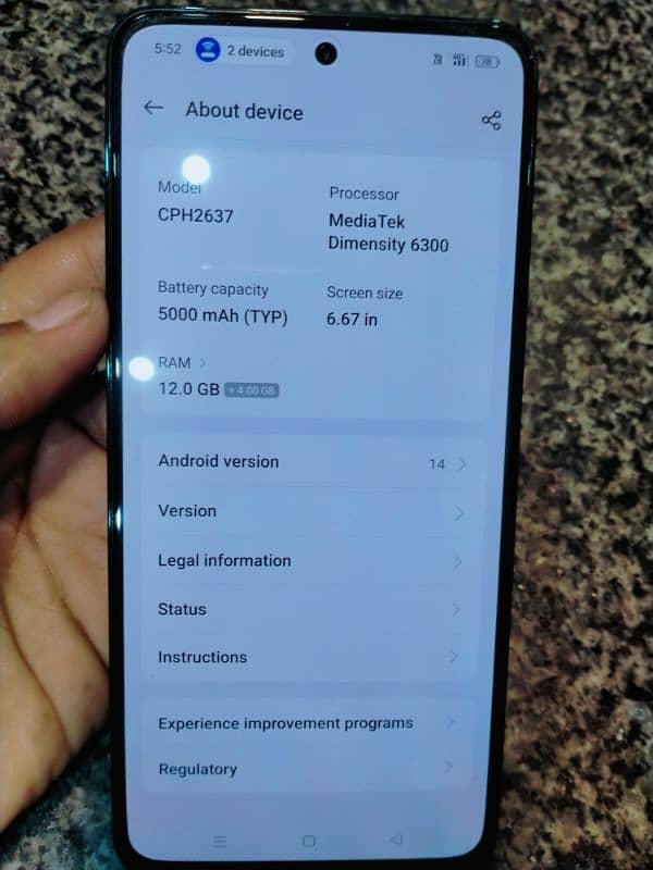 Oppo renu F12 7