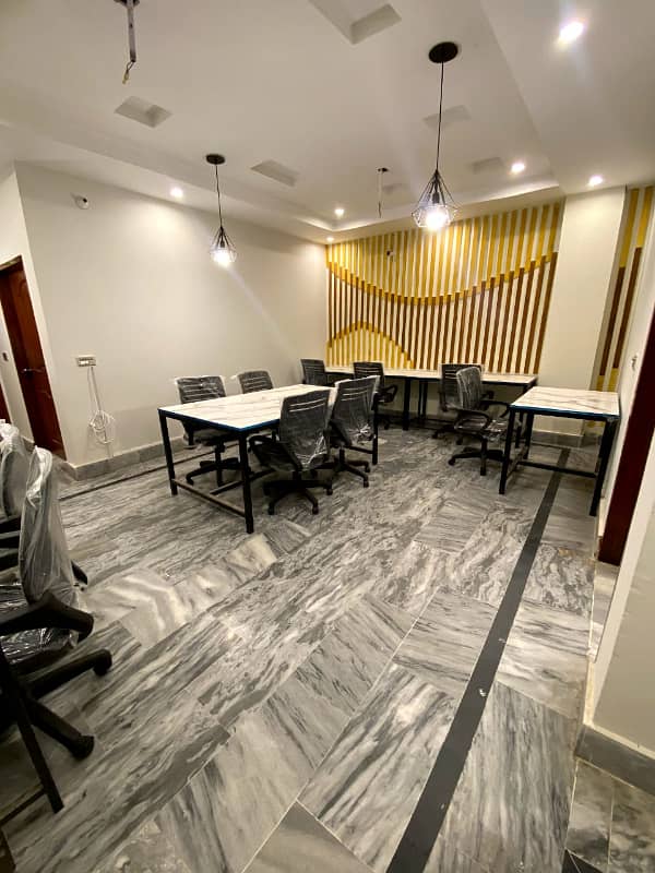 Furnish Office for rent in pcsir housing society near ucp univriesty for (Call center + Software house + Marketing office and other setup as you want) 3