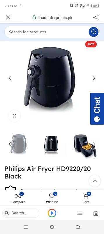 Philips Air Fryer HD9220 Black 3