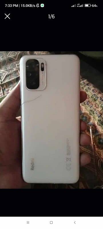 Redmi note 10 with box only glass break 0