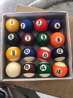 Billiard ball set of 16 pool balls