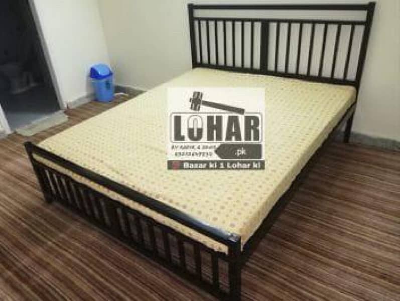 iron and steel bed available 8