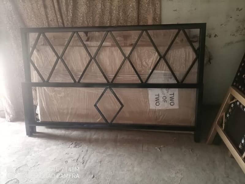 iron and steel bed available 10