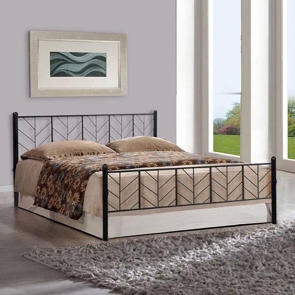 iron and steel bed available 12