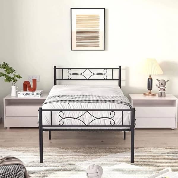 iron and steel bed available 16